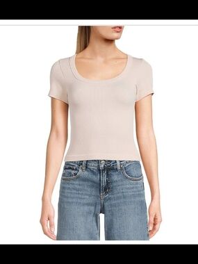 Moa Moa Ribbed Knit Tank in Light Blush